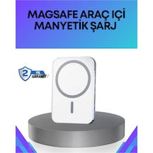 360 Döner Başlıklı Magsafe Araç Telefon Tutucu Hızlı Şarjlı Sarı