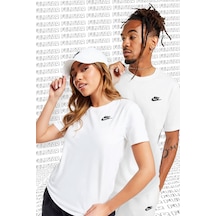 Nike Sportswear Cotton Unisex Short Sleeve Tee Unisex Beyaz Tişört 001