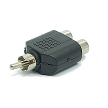 Rca Erkekek 2 Rca Dişi Jak 2'li Rca Çoklayıcı Fiş