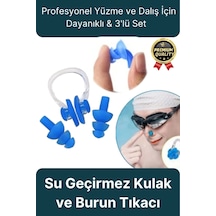 Profesyonel Elastik Silikon Kutulu Yüzme Dalış Uyku İçin Su Geçirmez Kulak Ve Burun Klipsi Tıkacı