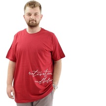 Superxl Battal Beden Erkek Pamuklu T-shirt Yumuşak Dokulu Baskılı Belıef