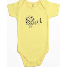 Zepplin Giyim Opeth Logo Classic 2 Sarı Bebek Body Zıbın