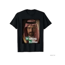 Flood Of Style Breaking Buildings Meme T-shirt Erkekler Kadınlar Için % 100% Pamuklu Tişörtler Kısa Kollu Üs Siyah