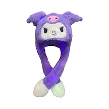 Mj Toys Mor Kulakları Hareket Eden Işıklı Kuromi Şapka Tavşan Şapka Mor