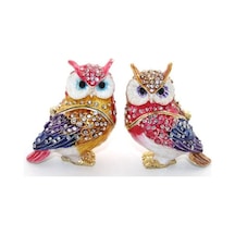 Swarovski Taşlı 2'li Baykuş Seti