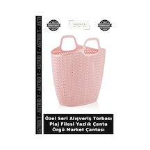 Özel Seri Alışveriş Torbası Plaj Filesi Yazlık Çanta Örgü Market Çantası Çok Renkli