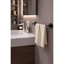 Ister Vidalı Ister Yapışkanlı Paslanmaz Uzun Havluluk Mat Siyah S-101 7/8 Yaş