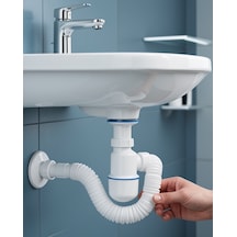 Lavabo Gider Borusu Esnek Sifon Seti Koku Önleyici