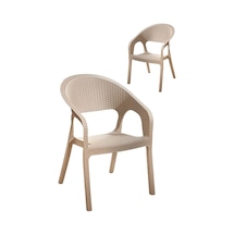 2 Adet Garden Cappucino Sandalye Bej