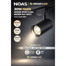 Noas 30w Paris 4000k Siyah Kasa 4000k Ray Spot- Paris Noas Yl29-3107 Diğer