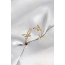 Model Zirkon Taşlı Gold Renk Kadın Yüzük - Özel Seri Bzsurn012463 Altın