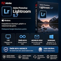 Adobe Photoshop Lightroom 5.7 Windows - 1 Pc Ömür Boyu Abonelik Kodu
