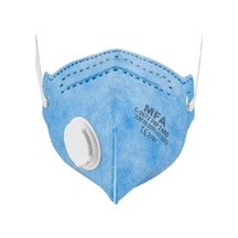 Mfa C-267v Ffp2 Nr D Ventilli Katlanabilir Toz Maskesi - Hydro-charging Filtre, Baret Uyumlu