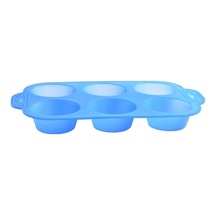 6 Lı Müffin Kek Kalıbı Plastik Mavi Diğer