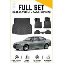 Bmw 3 Serisi E46 2003 Model Birebir Uyumlu Bagaj Havuzu+paspas Seti