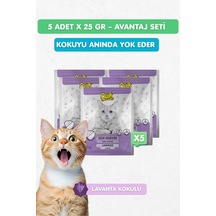 5li Set - Kedi Kumu Koku Giderici Lavanta Kokulu 25gr X 5
