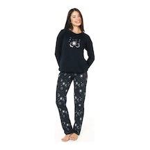 U.S. Polo Assn. Bisiklet Yaka Pamuklu Lisanslı Kışlık Kadın Pijama Takımı 20155 Lacivert U.S. Polo Assn. Bisiklet Yaka Pamuklu Lisanslı Kışlık Kadın Pijama Takımı 20155 Lacivert