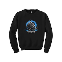 God Of War Ragnarok Kratos Atreus Logo Siyah Sweatshirt Siyah