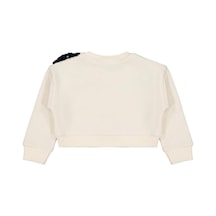 Civil Girls Pullu Fiyonklu 2-5 Yaş Sweatshirt Ekru