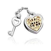 Fubena Sarı Kalbin Anahtarı Sallantılı Charm