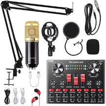 Bm800 Filtreli Condenser Mikrofon V8s Ses Kartı Ve Standlı Set
