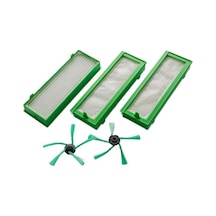 Unimarket Kobold Vr200 Ve Vr300 Vakum Robotları Için Aksesuar Seti - 3x Hepa Filtre Ve 2x Yan Fırçalar Süpürge Yedek Parçaları 5 Adet