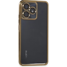 Newface - 463 - Realme C53 Kılıf Razer Lensli Silikon - Kmrsfres - - Gold