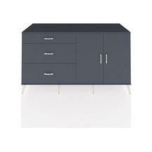 Kronos Konsol 2 Raflı 3 Çekmeceli 2 Kapaklı 176x59x99 Antrasit-antrasit Antrasıt/antrasıt - Antrasıt