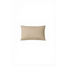 Orta Boy 40x60cm %100 Pamuklu Saten Kumaş Yastık Kılıfı 2adet Gizli Fermuarlı Bej
