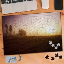Sisli Gökyüzü - Kırsal Ova 240 Parça Puzzle Yapboz Tablo-820