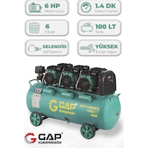Gap Kompresör Gpy 1500x3 Hava Kompresörü Yüksek Emişli Yağsız Teknoloji 100 L Gap Kompresör Gpy 1500x3 Hava Kompresörü Yüksek Emişli Yağsız Teknoloji 100 L
