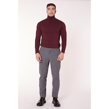 Braccas Erkek Yandan Cepli Slim Fit Gri Chino Pantolon Gri