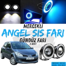 Renault Clio 3 2005-2013 Uyumlu Üniversal Mercekli Angel Sis Farı Metal Su Geçirmez 76 Mm Bu Halkalı Gündüz Farı Sis Farı 57695142