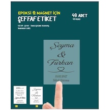 Epoksi Magnet Ve Şişe Etiketi 4x3 Cm 49 Adet