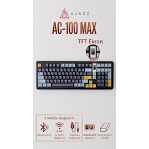 Ac100 Max Mekanik Klavye,alüminyum Gasket Tasarım Tft Ekranlı Hot-swap Rgb- 4000 Mah