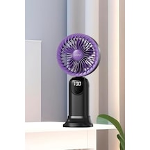 Auhma Aufn19 5 Kademeli Güçlü El Fanı Mini Fan Şarjlı Taşınabilir Mini Vantilatör, Dijital Ekranlı, Sessiz Çalışma, Uzun Pil Ömrü, Masaüstü & El Tipi Kullanım Beyaz .