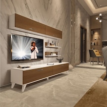 Decoraktiv Eko 5 Slm Std Retro Tv Ünitesi Tv Sehpası Beyaz - Ceviz