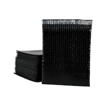 Siyah Bantlı Kapaklı Baloncuklu Torba, Balonlu Patpat Torba 15cm En X20cm Boy +5cm Kapak 100 Adet 1