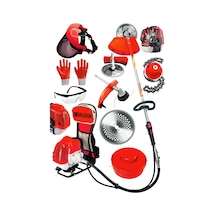 Graizer Turbo K6002 6 HP Benzinli Motorlu Sırt Tırpan Kırmızı & Canavar Başlık