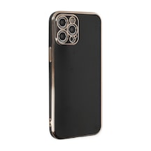 Newface - 235 - İphone 12 Pro Kılıf Volet Silikon - Kmrsfres - - Siyah