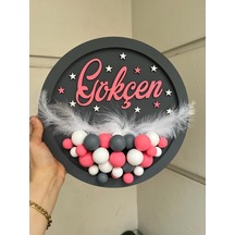 Balonlu Bubble Bebek-Çocuk Odası Kapı ve Duvar Dekorasyonu Ahşap