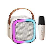 K12 Taşınabilir Kablosuz Mikrofonlu Karaoke Mini Bluetooth Hoparlör