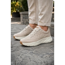 Ht Hotin Quantum Erkek Günlük Spor Ayakkabı Rahat Tabanlı Bağcıklı Hafif Casual Sneaker - Bej