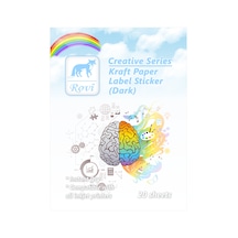 Rovi Creative Kraft Etiket - Koyu Renk - 20 yp - A4