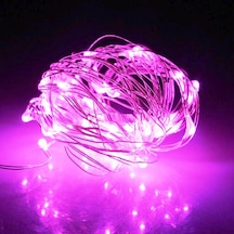 2 METRE PEMBE PİLLİ LED IŞIK PEMBE LED IŞIK PEMBE YILBAŞI AĞACI IŞIĞI PEMBE NOEL IŞIĞI PİNK CHRİSTMAS LED LİGHT PARLAK PERİ LED IŞIK Pembe