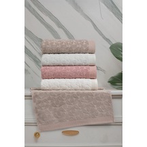 Estate Asorti Jakarlı Bambu 4'lü Banyo Havlusu Çok Renkli