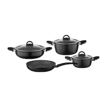 Leggno 7 Parça Granit Set 18 Cm & 22 Cm Derin Tencere Renkli