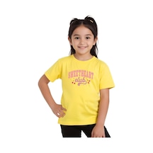 Fyk Kids Kız Çocuk Sweatheard Club Baskılı Tişört Sarı
