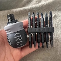 Dashanshop Siyah 7li Çok Amaçlı Teleskobik Tornavida Seti Tork Phillips Uç Değişebilir Diğer