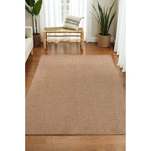 Doğal Jüt Görünümlü Düz Dokuma Kilim Minimal & Zamansız Tasarım Bej Bej